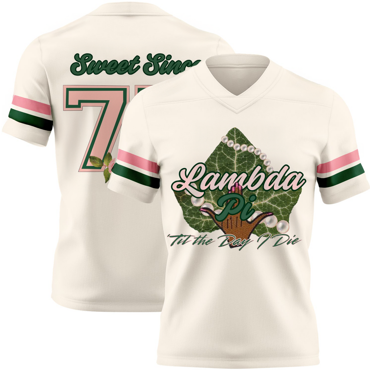 BAW 2025 Lambda Pi Cream Football Jersey