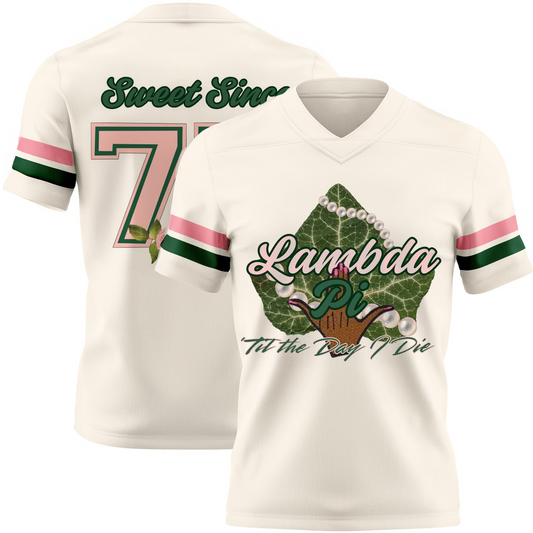 BAW 2025 Lambda Pi Cream Football Jersey